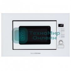 Встраиваемая микроволновая печь Zigmund & Shtain BMO 21 W белый, 20 л, 1200 Вт, переключатели - поворотный механизм/кнопки