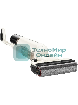 Пылесос вертикальный моющий Dreame Trouver K30 Mix белый, питание от аккумулятора, 300 Вт, уборка сухая/влажная, пылесборник 0.5 л, работа от АКБ max 50 мин