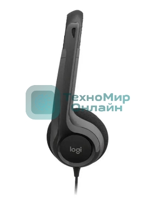Наушники с микрофоном Logitech H390 черный 1.9м накладные USB оголовье (981-001578)