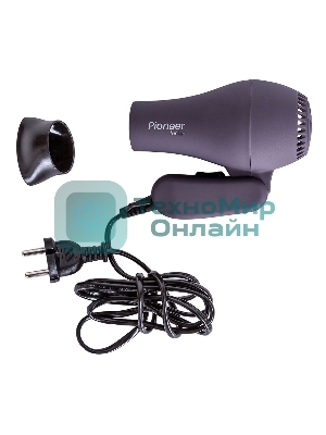 Фен Pioneer HD-1010 фиолетовый/черный, 1000 Вт, компактный