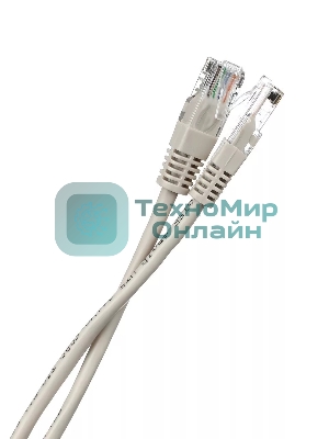 Коммутационный шнур Патч-корд литой Aopen/Qust ANP511 3M UTP cat.5е 3м серый