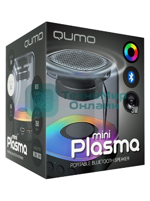 Акустическая система QUMO Plasma mini ВТ 0081 3 ВТ объемное звучание RGb