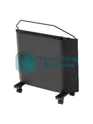 Конвектор электрический Denzel XCE-1000B черный, 1000 Вт, 15 м2, термостат