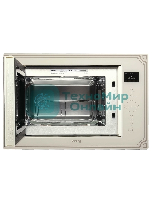 Встраиваемая микроволновая печь Korting KMI 825 RGb бежевый, 25 л, 900 Вт, переключатели - сенсор