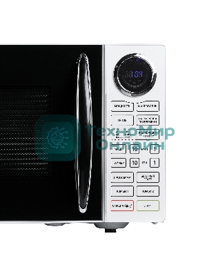 Микроволновая печь BBK 23MWG-930S/BW белый/черный, 23 л, 900 Вт, переключатели - сенсор