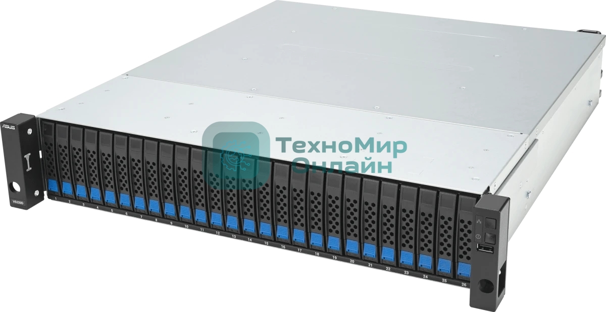 Серверная платформа ASUS VS320D-RS26-D1712106Z, 2U, Intel Xeon 64-bit 4-core, 4x DDR4 ECC DIMM, 26 x 2.5