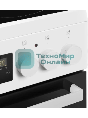 Плита электрическая Maunfeld MEC57CW08TD белый, конфорок 4 шт, духовка 59 л, 50 см x 85 см x 60 см