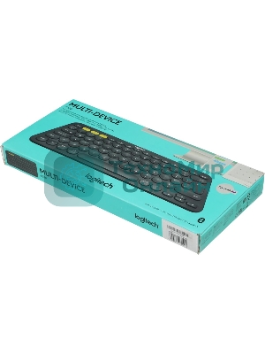 Клавиатура беспроводная Logitech K380 Multi-Device Bluetooth (920-007584) темно- серый- (заводская гравировка)