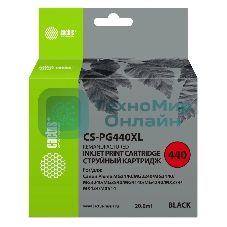 Картридж струйный Cactus CS-PG440XL черный (600 стр., 20 мл) для Canon Pixma MG2140/3140/2240/2245/3240/3540/3640/4140/4240/4250/MX374/375/394/434/454/474/514/524/534/TS5140