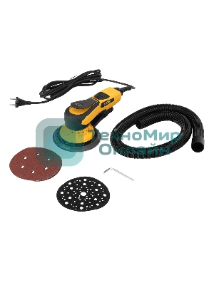 Эксцентриковая шлифовальная машина бесщеточная Denzel OS-150-BL, 350 Вт, 4000-10000 об/мин