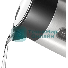 Чайник электрический Bosch TWK4P440 1.7 л, 2400 Вт, нержавеющая сталь/черный (корпус: нержавеющая сталь)