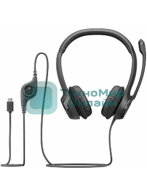 Наушники с микрофоном Logitech H390 черный 1.9м накладные USB оголовье (981-001578)