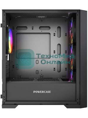 Корпус PowerCase ByteFlow Micro Black LE, Micro-Tower, чёрный