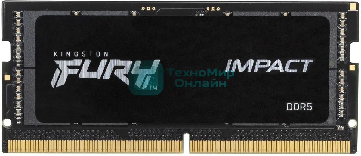 Оперативная память Kingston Fury Impact, DDR5, 16GB (1x16 GB), 5600 MHz, CL40, SO-DIMM