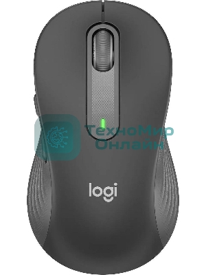 Мышь беспроводная Logitech Signature M650 L графитовый, 4000 dpi, радиоканал, Bluetooth, USB, кнопки - 5