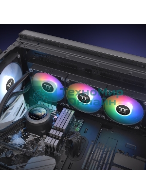 Система жидкостного охлаждения Thermaltake TH360 V2 Ultra ARGb Soc-AM5/AM4/1200/1700/1851 черный 4-pin 25.8dB Al+Cu LCD Ret (CL-W384-PL12SW-A)