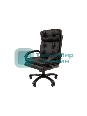 Кресло Chairman 442 черный, экокожа, 120 кг
