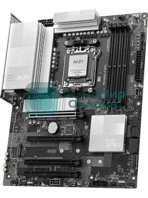 Материнская плата MSI PRO B850-P WIFI, AM5, AMD B850, 4xDDR5, 4xSATA, 3xM.2, 1xPCIe 5.0 x16, 1xPCIe 4.0 x4, 2xPCIe 3.0 x1, 1xHDMI, 1x5Gb LAN, Wi-Fi 7, 4xUSB 2.0, 1xUSB 3.2 Gen 1, 1xUSB 3.2 Gen 2, 2xUSB-C 3.2 Gen 2, 2x3.5 мм, 7.1, ATX