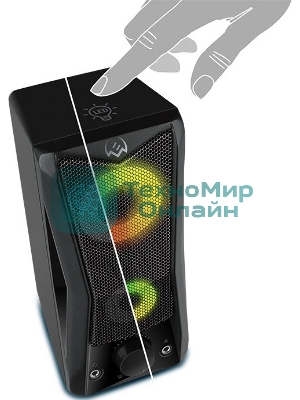 Акустическая система SVEN 445, черный, USB, 2.0,2x3 Вт(RMS), подсветка