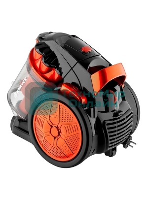 Пылесос BRAYER BR4201 черный/оранжевый, 400/2200 Вт, уборка сухая, пылесборник контейнер 3 л