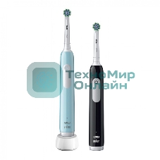 Набор электрических зубных щеток Oral-B Pro Series 1 бирюзовый/черный