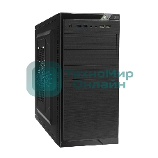 Компьютерный корпус Minitower ExeGate EX272749RUS QA-412U Black, mATX, (без БП), 2хUSB+2хUSB 3.0, Audio