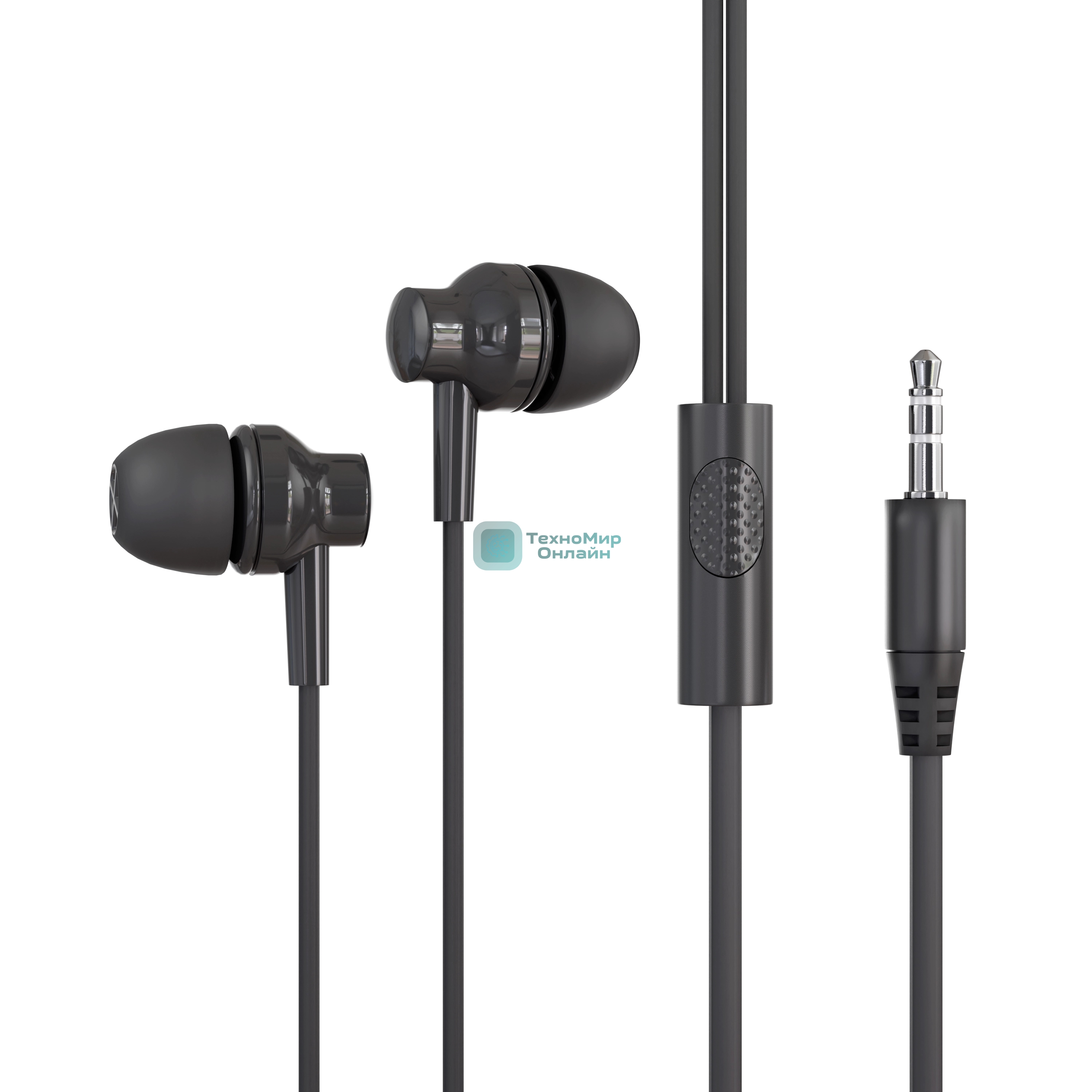 Проводные наушники More Choice G38 серый, внутриканальные, Jack 3.5 мм