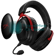 Гарнитура HyperX Cloud III S Wireless чёрный/красный, беспроводная, радиоканал, до 120 ч, съёмный микрофон, совместимость с PS5