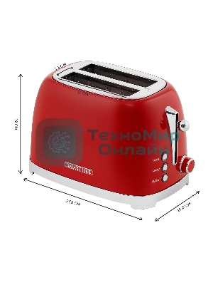 Тостер Galaxy Line GL 2919 900 Вт, красный