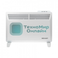 Конвектор электрический Rexant белый, 1000 Вт, 15 м2, термостат, дисплей