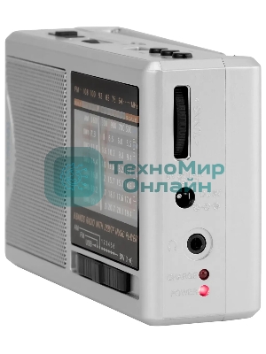 Радиоприемник портативный Hyundai H-PSR160 серебристый USB microSD