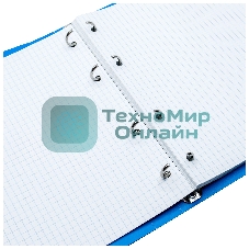 Тетрадь на кольцах Silwerhof 1848212 80 листов, клетка, A5, пластик кольца голубой