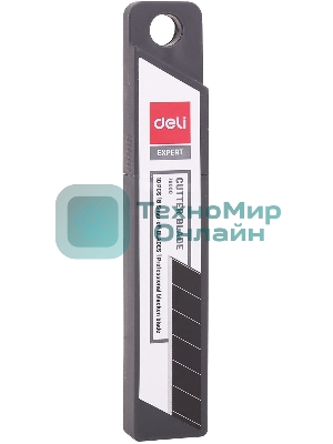 Лезвия Deli E78000 Expert, ширина лезвия 18 мм, сталь (упаковка: 10шт) пластиковая коробка