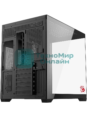 Компьютерный корпус Bloody CC-122 черный без БП ATX 10x120мм 1xUSB2.0 1xUSB3.0 audio