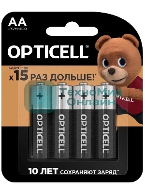 Батарея Opticell Basic LR6 AA (4шт) блистер
