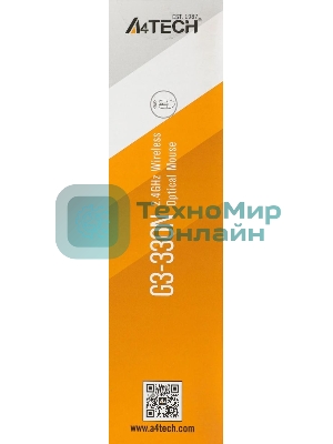 Мышь беспроводная A4Tech G3-330N черный, 1200 dpi, радиоканал, USB, кнопки - 3