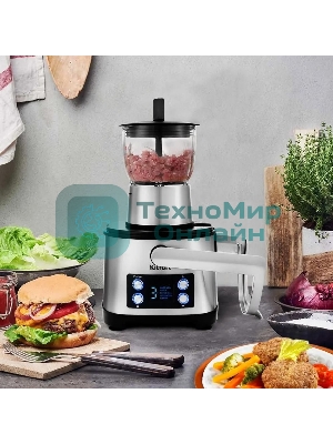 Кухонный комбайн Kitfort KT-1395 800Вт серебристый/черный