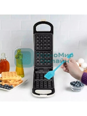 Вафельница Kitfort КТ-1690 700Вт черный/белый