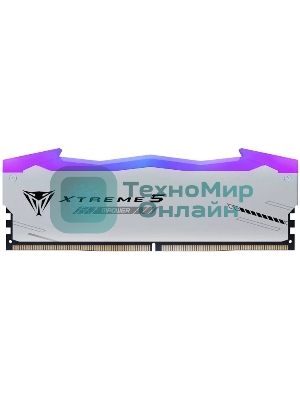 Оперативная память Patriot Viper Xtreme 5, DDR5, 48GB (2x24GB), 8000MHz, CL38, DIMM, с радиаторами, RGB, серебристый