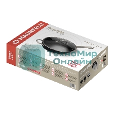 Глубокая сковорода Maunfeld HOWARD MDP30LCL15 из облегченного чугуна со стеклянной крышкой, 30 см