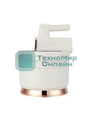 Миксер с чашей Centek CT-1129 бежевый/золотой хром, 800 Вт