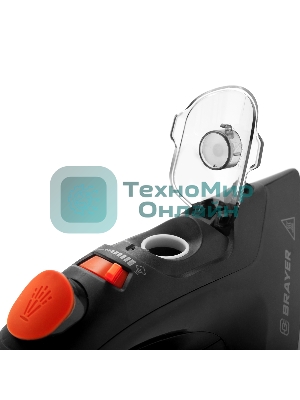 Утюг BRAYER BR4007 черный/оранжевый, 3100 Вт, 35 г/мин, 160 г/мин, 265 мл