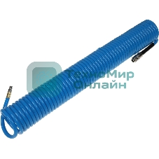 Пневматическое оборудование FUBAG Шланг спиральный с фитингами [170306] рапид полиуретан 15 бар 8х12мм 15м