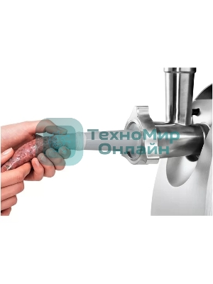 Мясорубка электрическая Bosch MFW68640 черный, 2200 Вт, 4.3 кг/мин, реверс, металлический лоток, насадки - 8