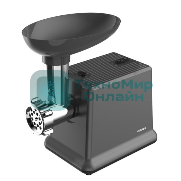 Мясорубка электрическая Centek CT-1624 черный, 2000 Вт, 2.0 кг/мин, реверс, защита от перегрузки, насадки - 4