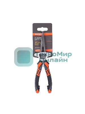 Длинногубцы PATRIOT PLN 205, Cr-V, TPR-рукоятка, 205мм