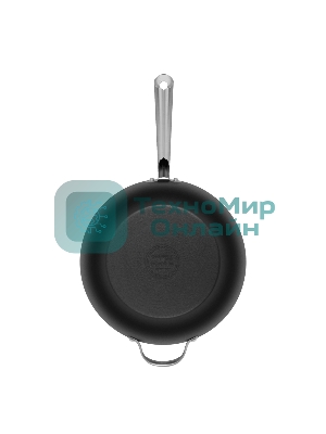 Глубокая сковорода Maunfeld HOWARD MDP30LCL15 из облегченного чугуна со стеклянной крышкой, 30 см