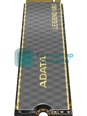 Накопитель SSD ADATA LEGEND 860, 500Gb, PCIe 4.0 x4, M.2 2280, NVMe, R/W 5000/3000, с радиатором