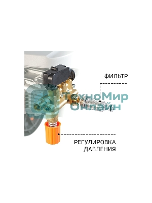 Мойка высокого давления Bort KEX-2800 2500 Вт, максимальное давление 125 бар, рабочее давление 105 бар, 12 л/мин, 23 кг, набор аксессуаров 10шт