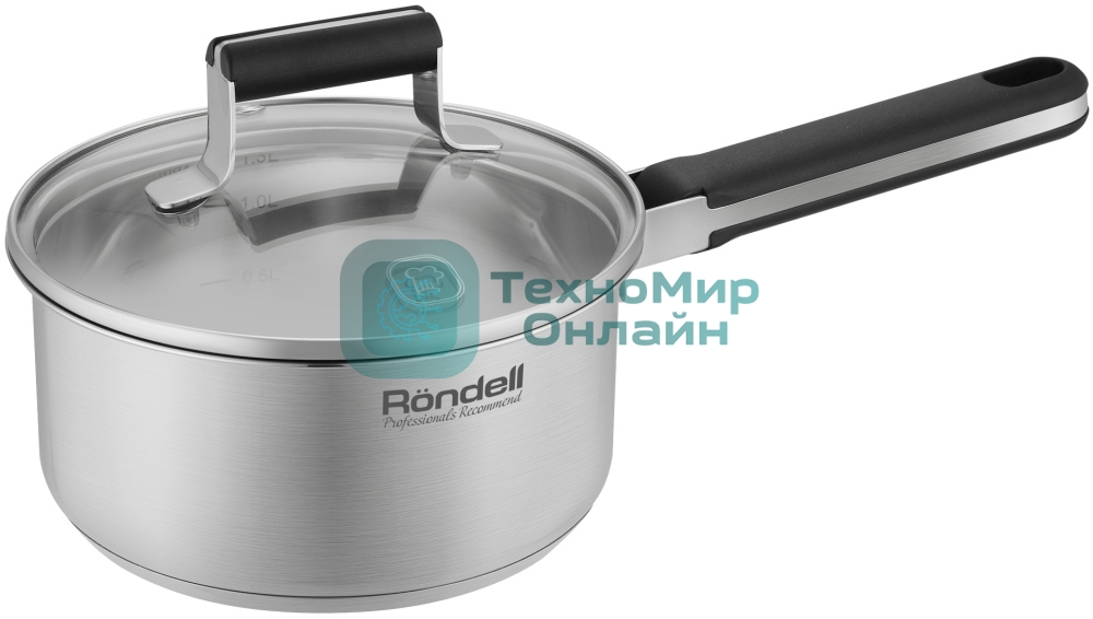 Ковш Rondell Bayoneta RDS-1806 1.3 л. d=16 см (с крышкой) стальной